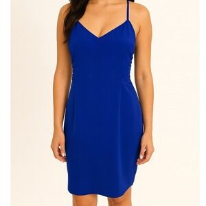 Guess NWT Royal Blue Bodycon Cocktail Dress 14‎ Spaghetti Strap Bandage